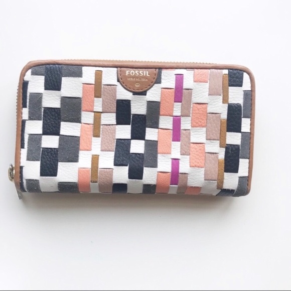 Fossil Handbags - Fossil Leather Multi Stripe Wallet